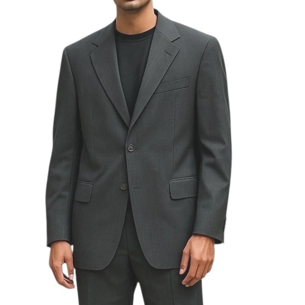 Brooks Brothers Men's Pinstripe‎ Sport Coat Blazer Charcoal Gray 41L Business